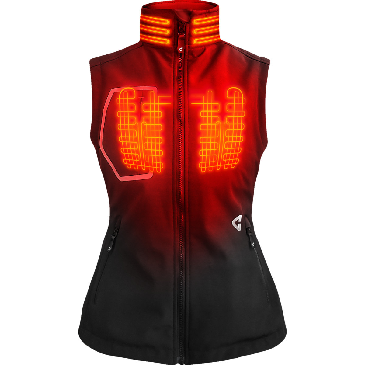 Gerbing Heated Clothing #GER-TVST-7V-W-B-XL - Women's 7V Torrid Softshell Heated Vest 2.0 - Black - XL