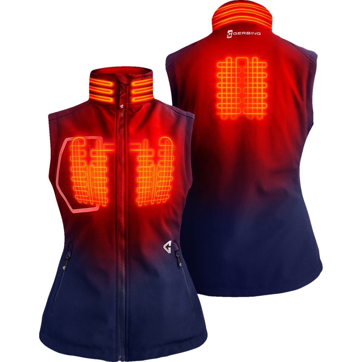 Gerbing Heated Clothing #GER-TVST-7V-W-N-L - Women's 7V Torrid Softshell Heated Vest 2.0 - Navy - Large