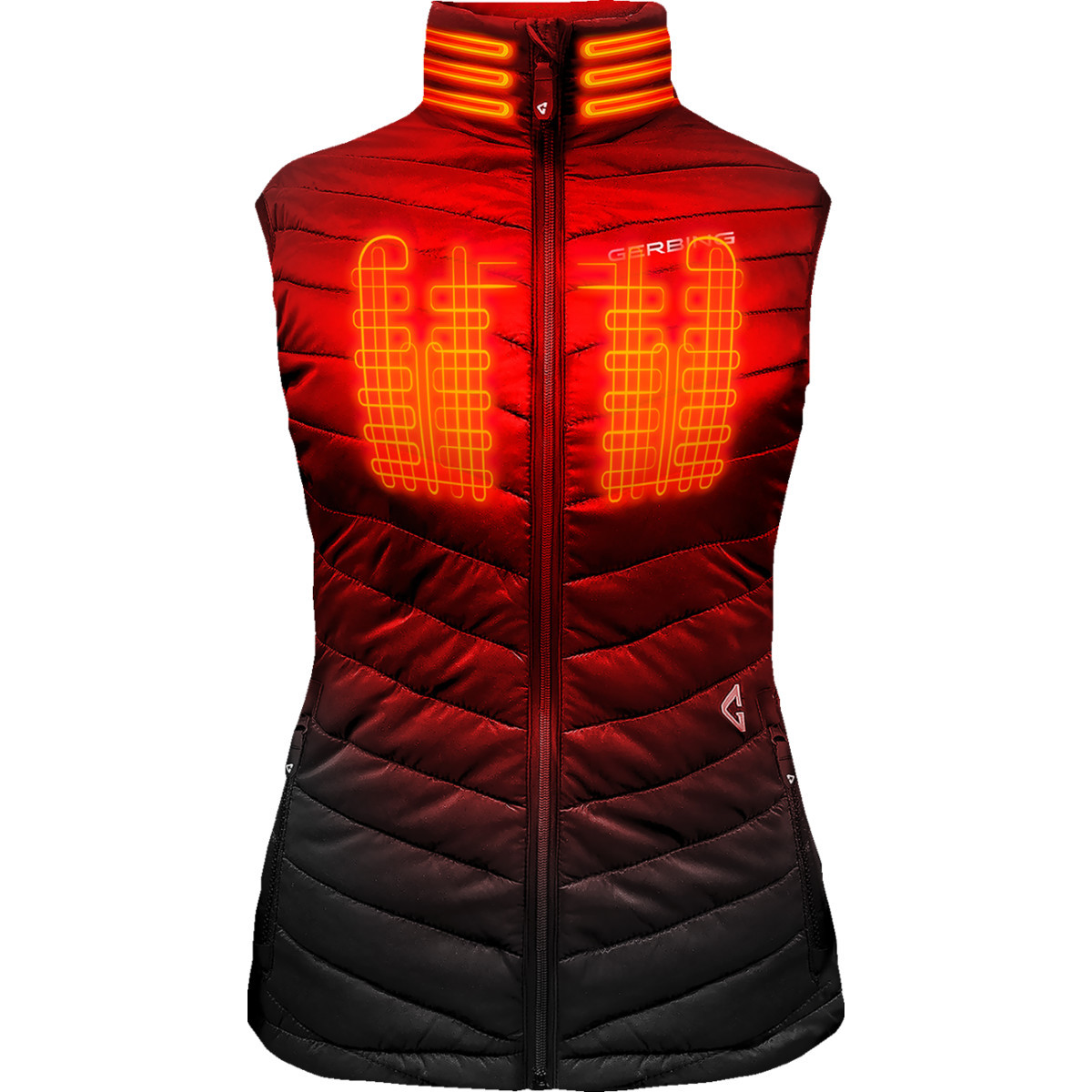Gerbing Heated Clothing #GER-KPVST-7V-W-B-L - Women's 7V Khione Puffer Heated Vest 2.0 - Black - Large