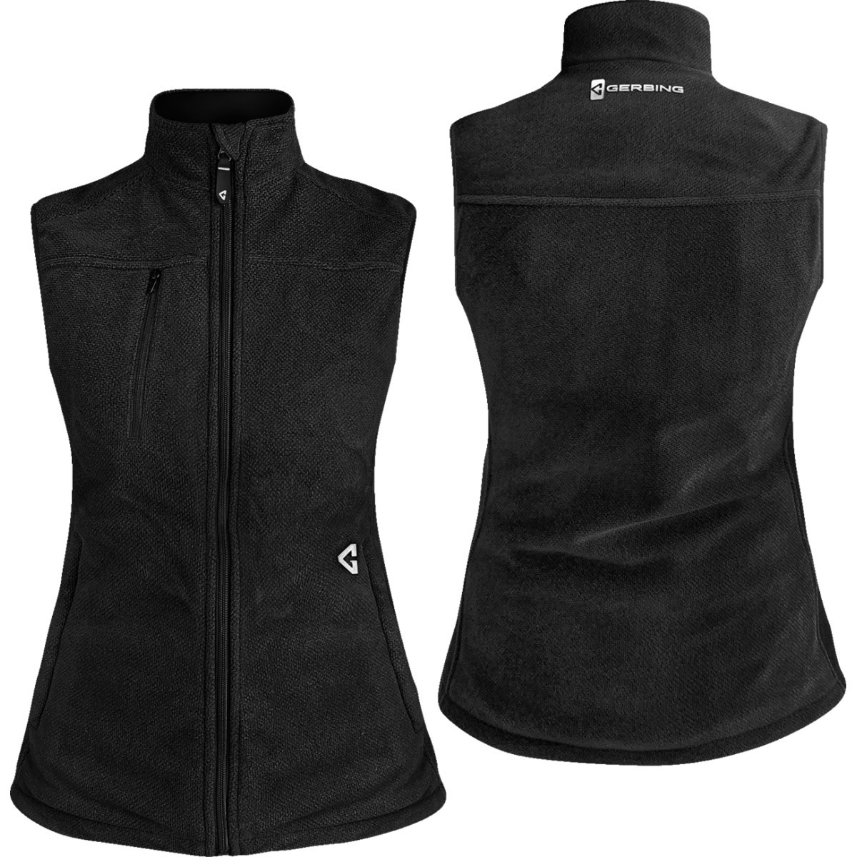 Gerbing Heated Clothing #GER-TFVST-7V-W-BM - Women's 7V Thermite Heated Fleece Vest 2.0 - Black - Medium