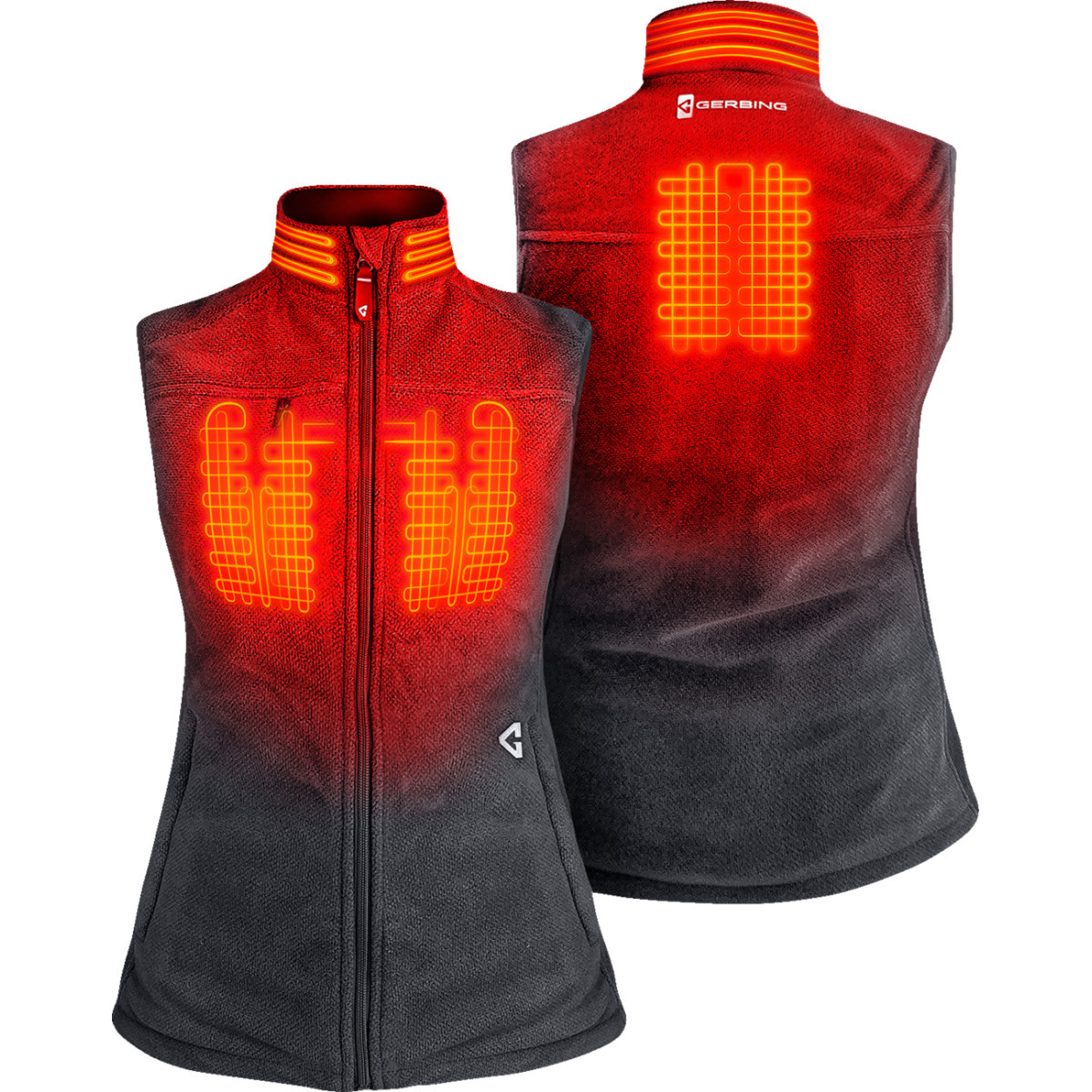 Gerbing Heated Clothing #GER-TFVST-7V-W-GM - Women's 7V Thermite Heated Fleece Vest 2.0 - Gray - Medium