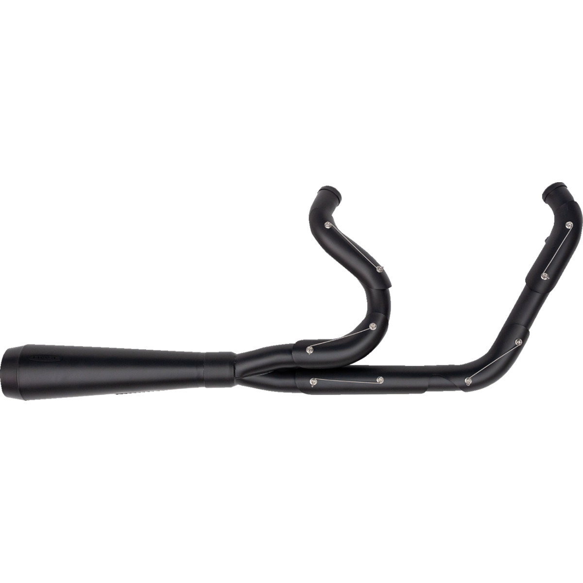 Trask #TM-5040BKBK - 2-into-1 Assault Exhaust System - Full Black on Black