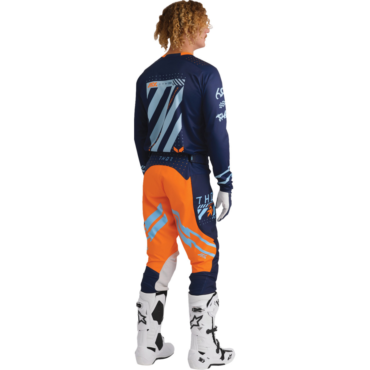 Thor - Launchmode Futura Pants - Navy/Orange - US 34