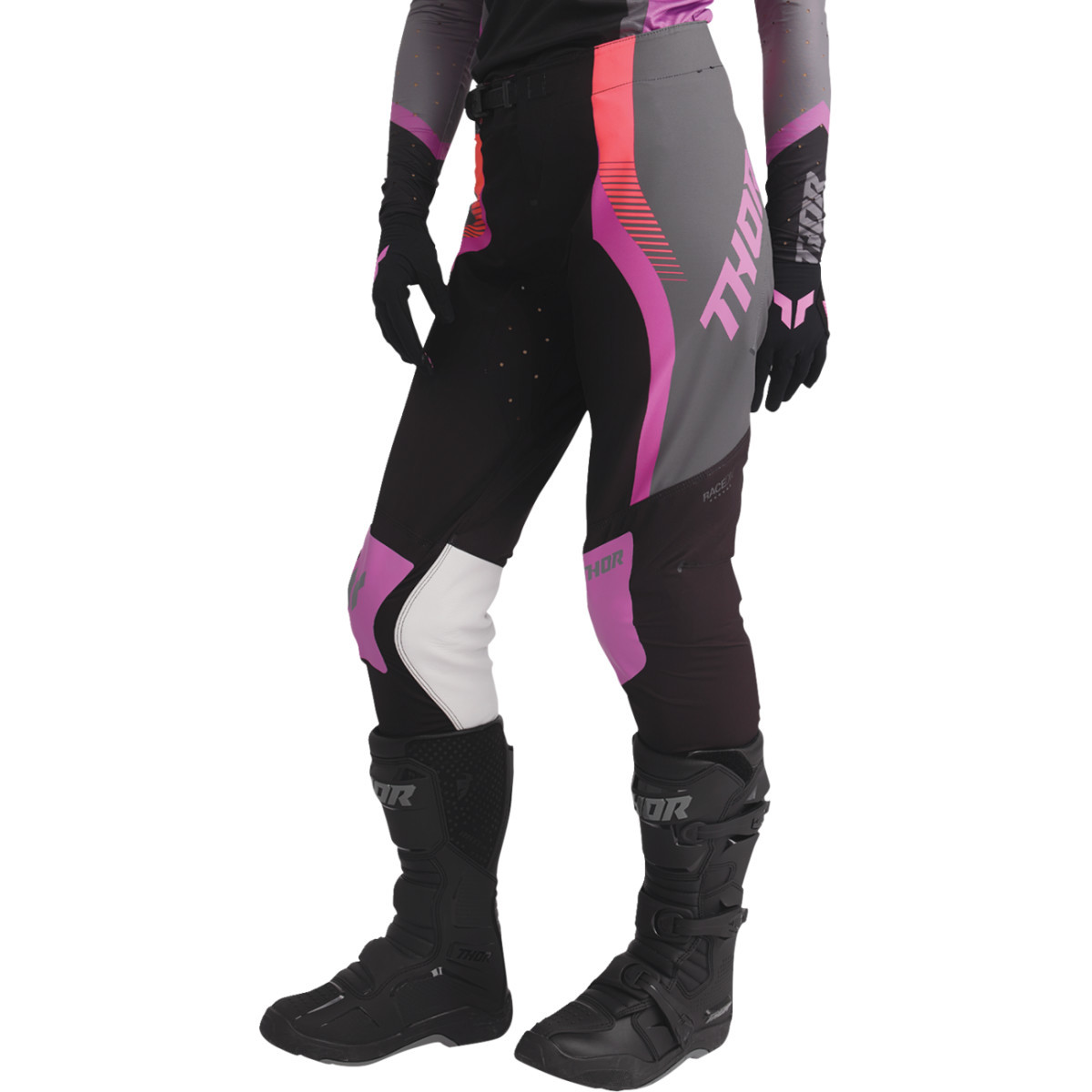 Thor - Women's Sportmode Velocity Pants - Black/Orchid - US 11/12
