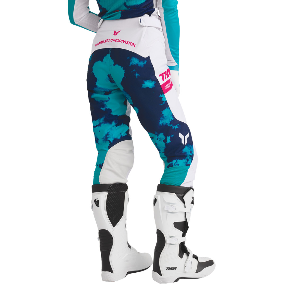 Thor - Women's Launchmode Bleach Pants - White/Aqua - US 3/4