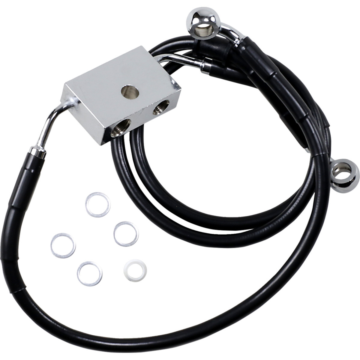 Drag Specialties - Brake Line - Front - +8" - Black - XL