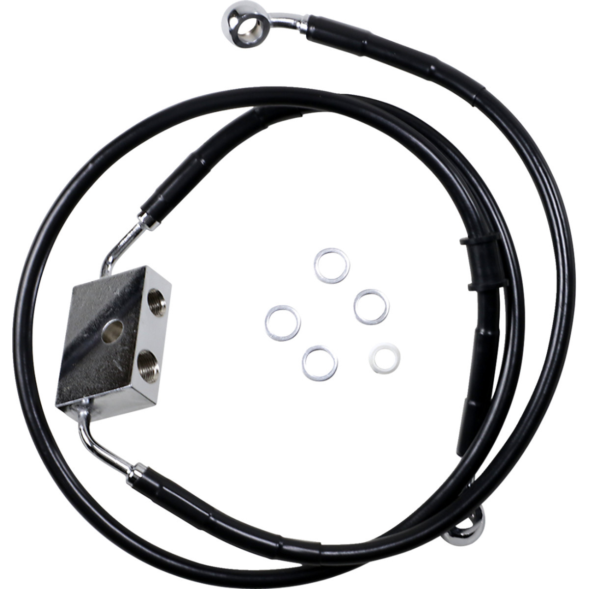 Drag Specialties - Brake Line - Front - +12" - Black - XL