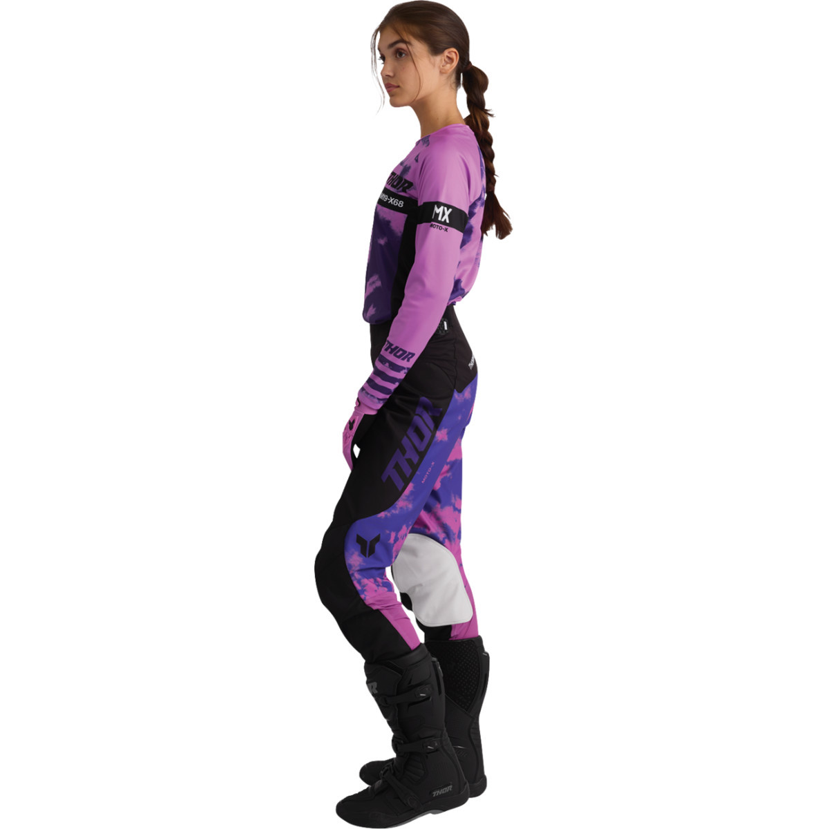 Thor - Women's Launchmode Bleach Jersey - Black/Orchid - Large