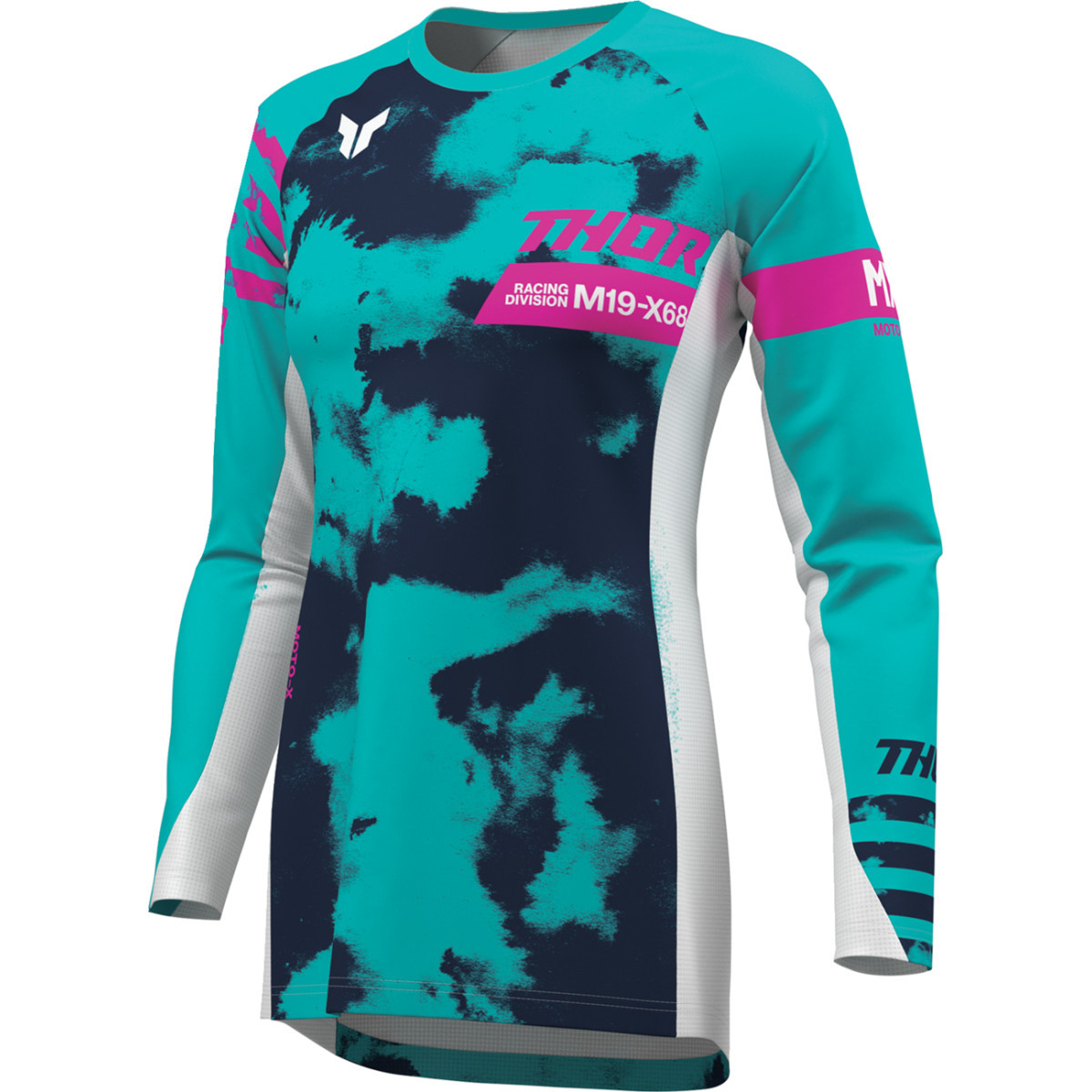 Thor - Women's Launchmode Bleach Jersey - White/Aqua - XS