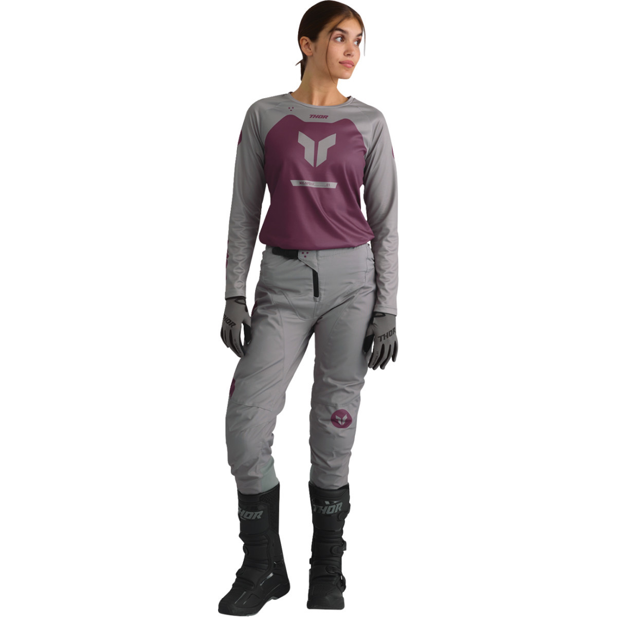 Thor - Women's Ridemode Menace Jersey - Purple/Gray - XL