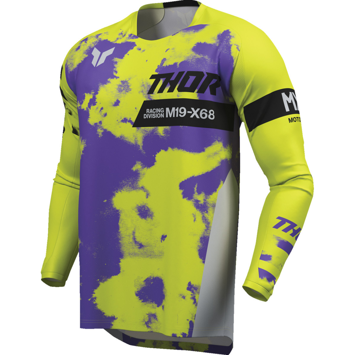 Thor - Youth Launchmode Bleach Jersey - Gray/Acid - Large