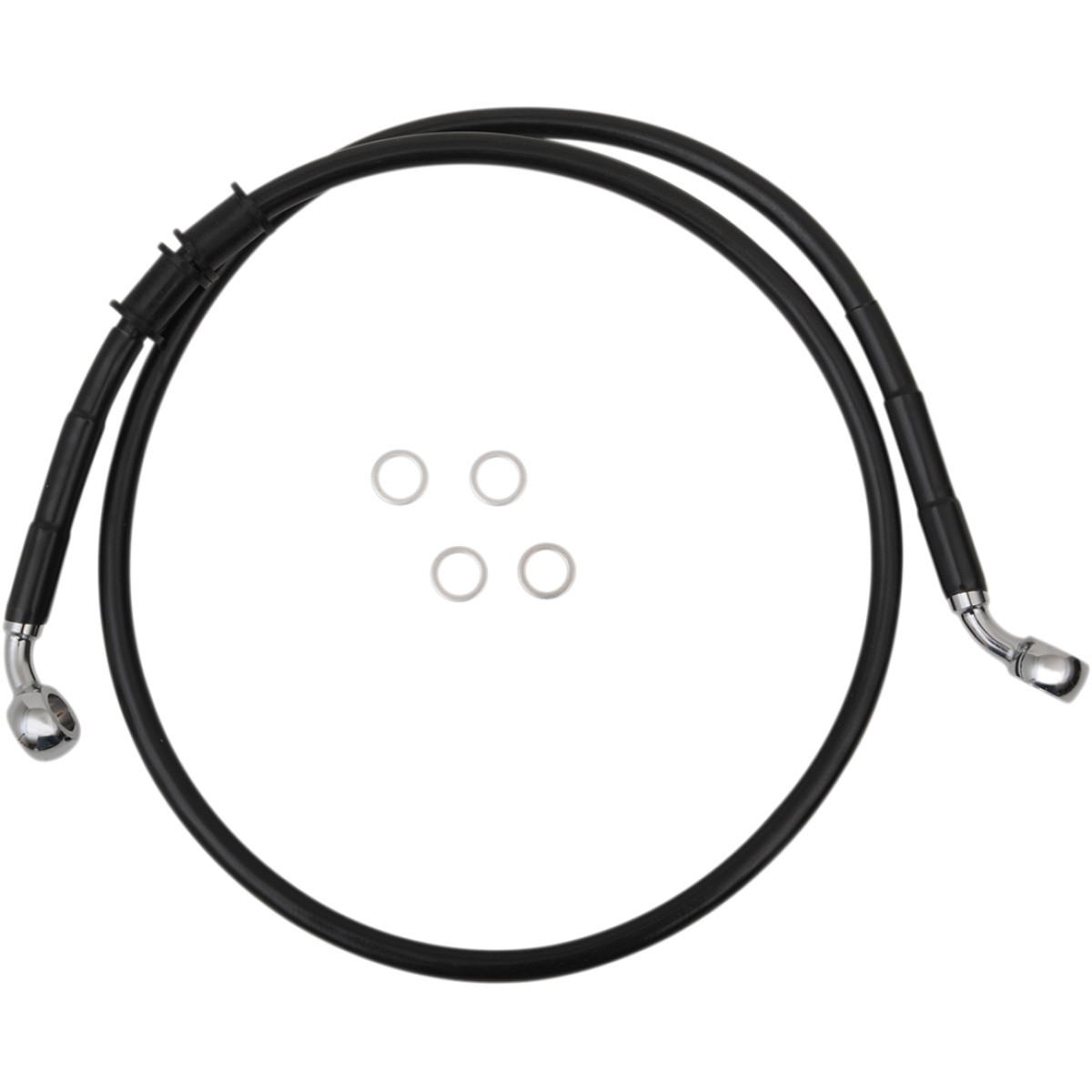 Drag Specialties - Brake Line - Front - +2" - Black - XL