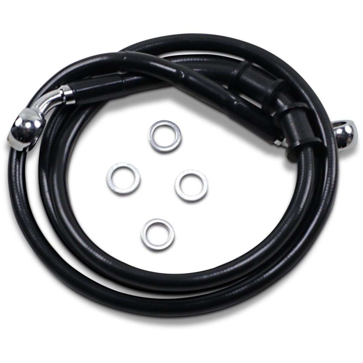 Drag Specialties - Brake Line - Front - +8" - Black - XL