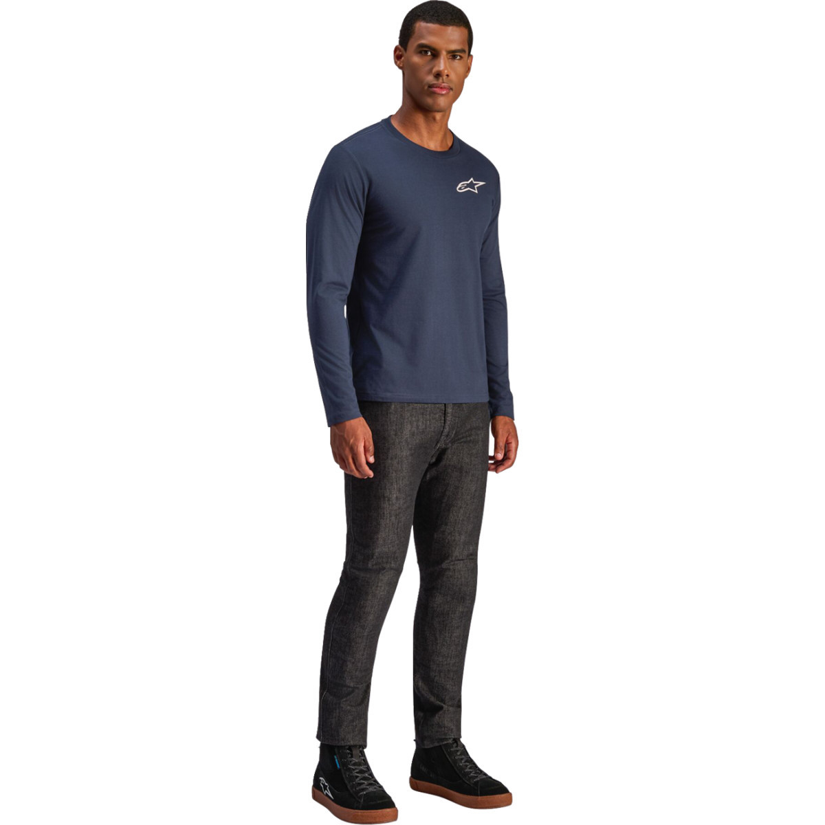 Alpinestars #1235-74100-70-XL - Trackside Long-Sleeve CSF T-Shirt - Navy - XL