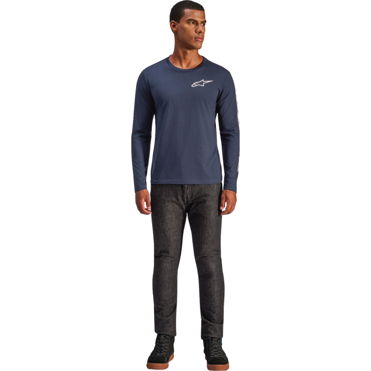 Alpinestars #1235-74100-70-XL - Trackside Long-Sleeve CSF T-Shirt - Navy - XL