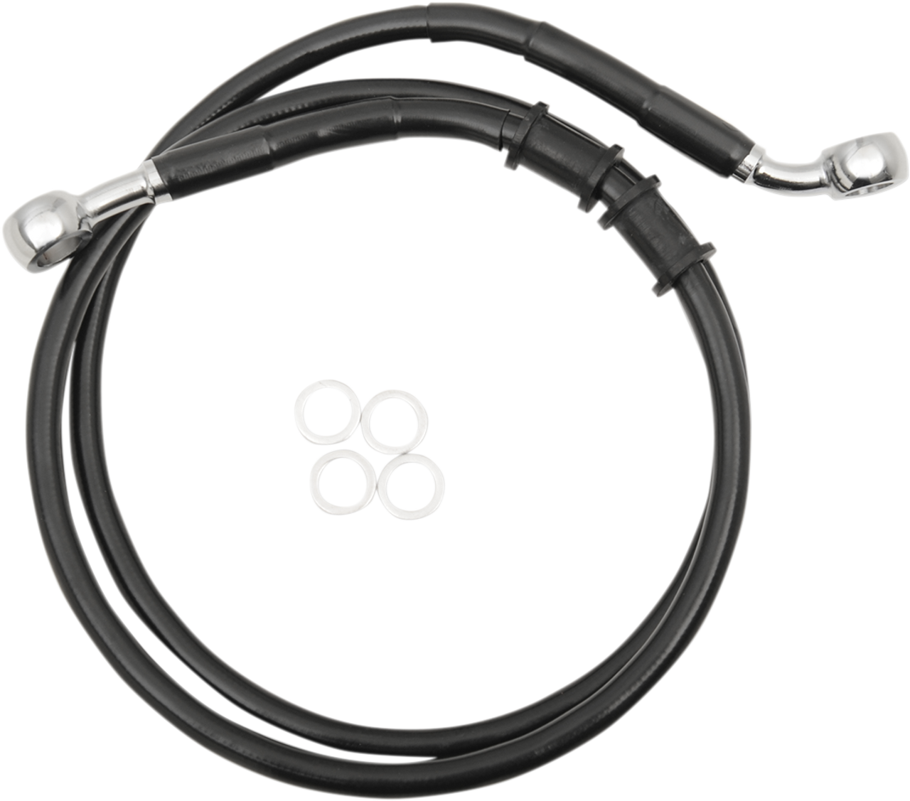 Brake Line - Front - +6" - Black - XL