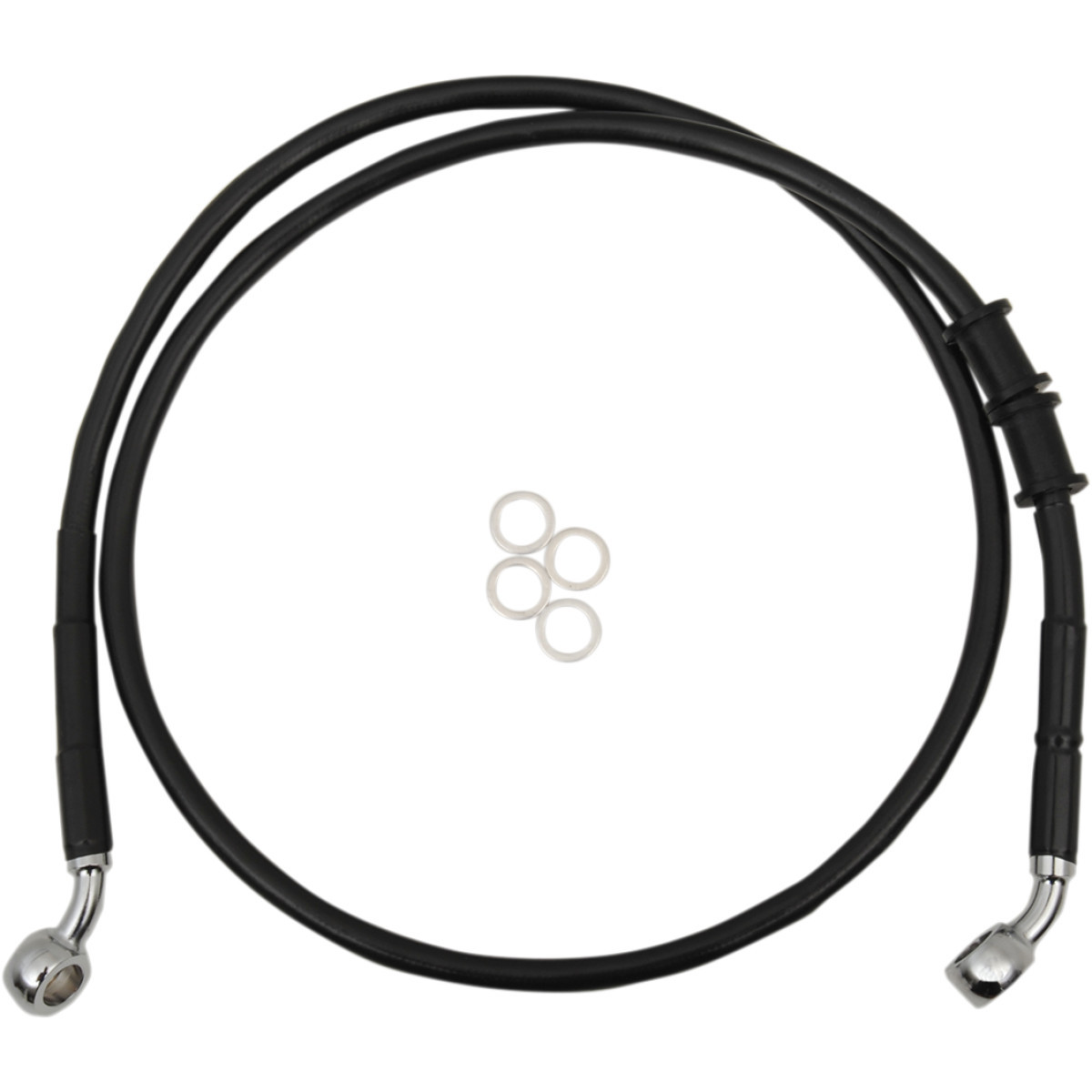 Drag Specialties - Brake Line - Front - +8" - Black - XL