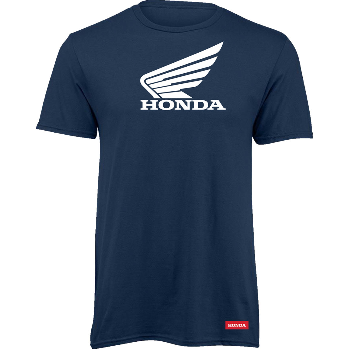 Honda Apparel #LEM25S-M54-L - Honda Wing T-Shirt - Navy/White - Large