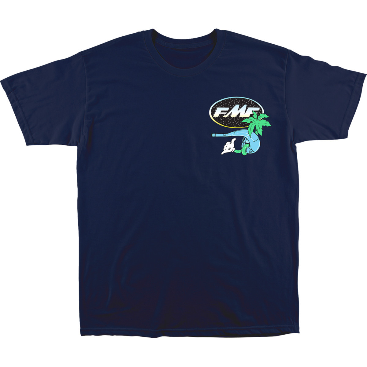 FMF #SU25118901NVYXL - Day-Glo T-Shirt - Navy - XL