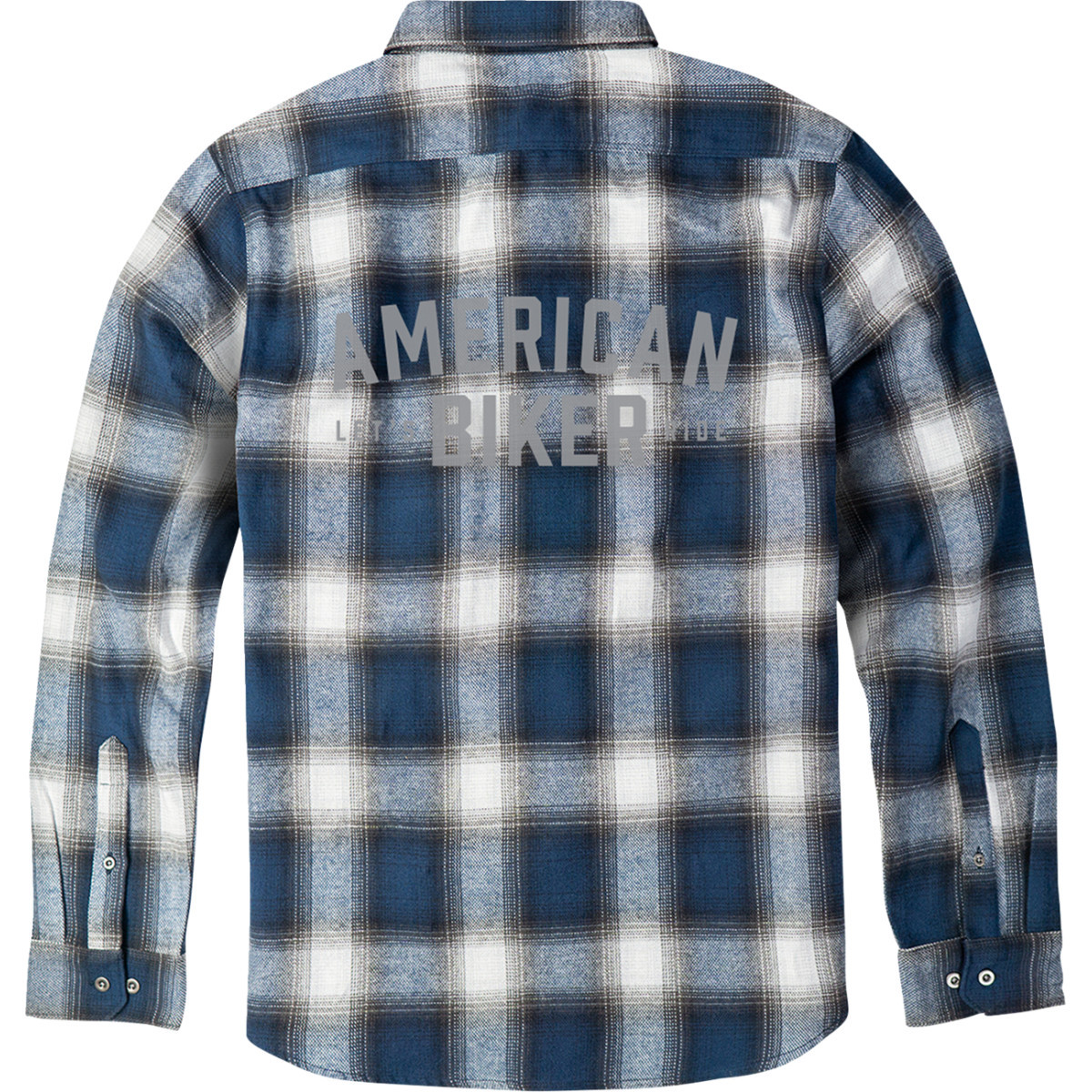 American Biker #ABBPISTON02ST61BLXR - American Biker Mr Piston Flannel Shirt - Blue - XL