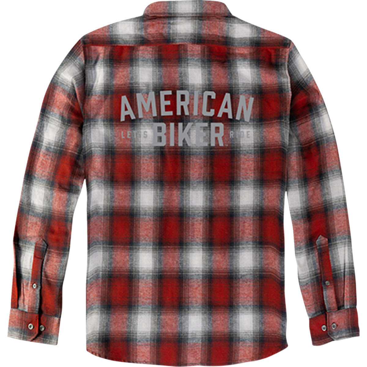 American Biker #ABBPISTON27ST61RDMR - American Biker Mr Piston Flannel Shirt - Red - Medium
