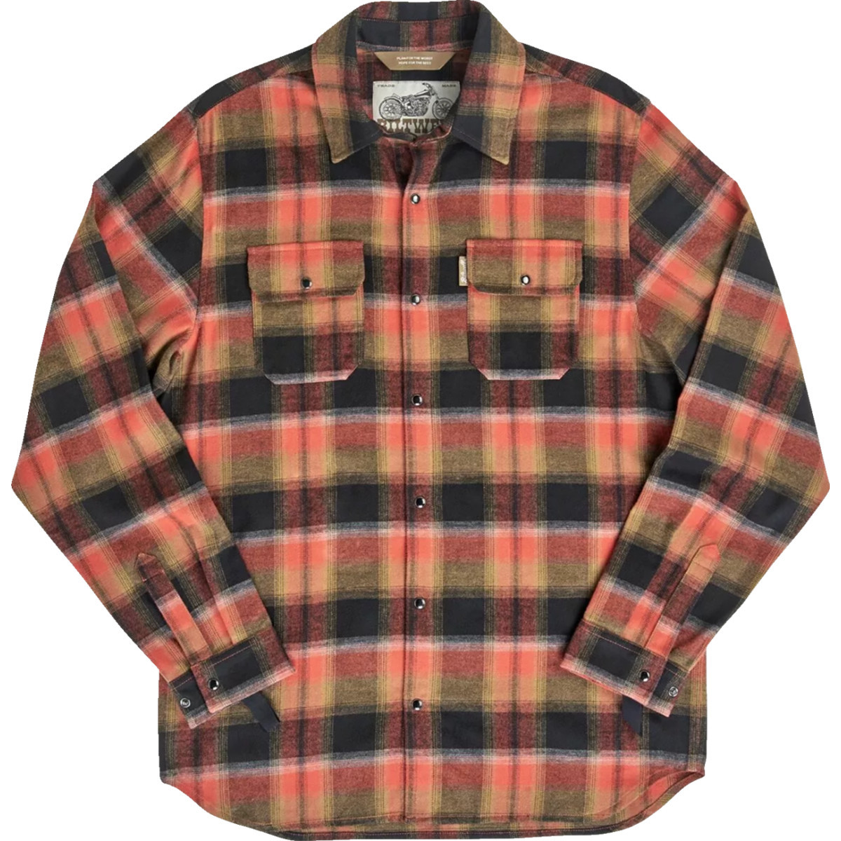 Biltwell #8128-125-007 - HI Test Flannel Shirt - Rust - 3XL