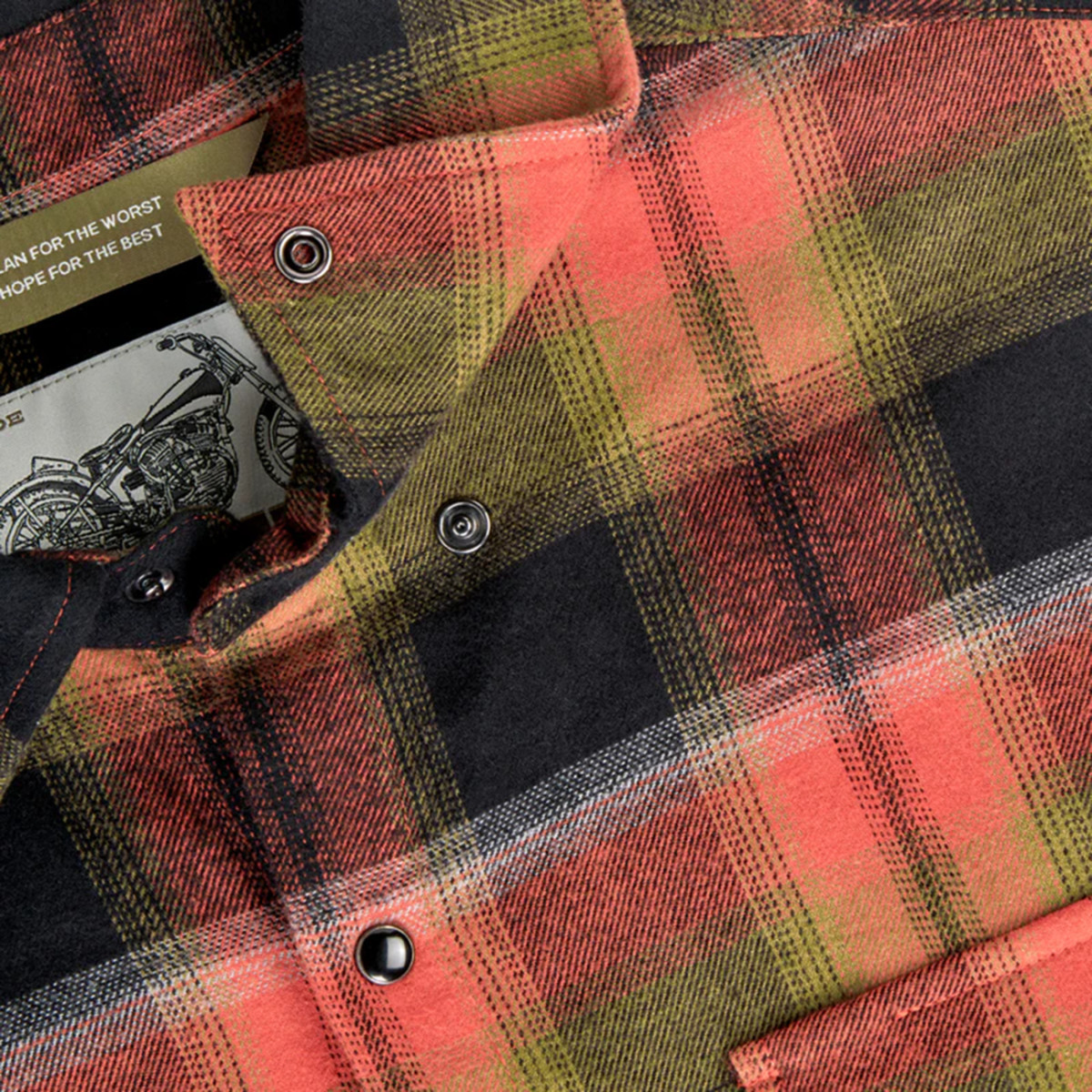 Biltwell #8128-125-007 - HI Test Flannel Shirt - Rust - 3XL