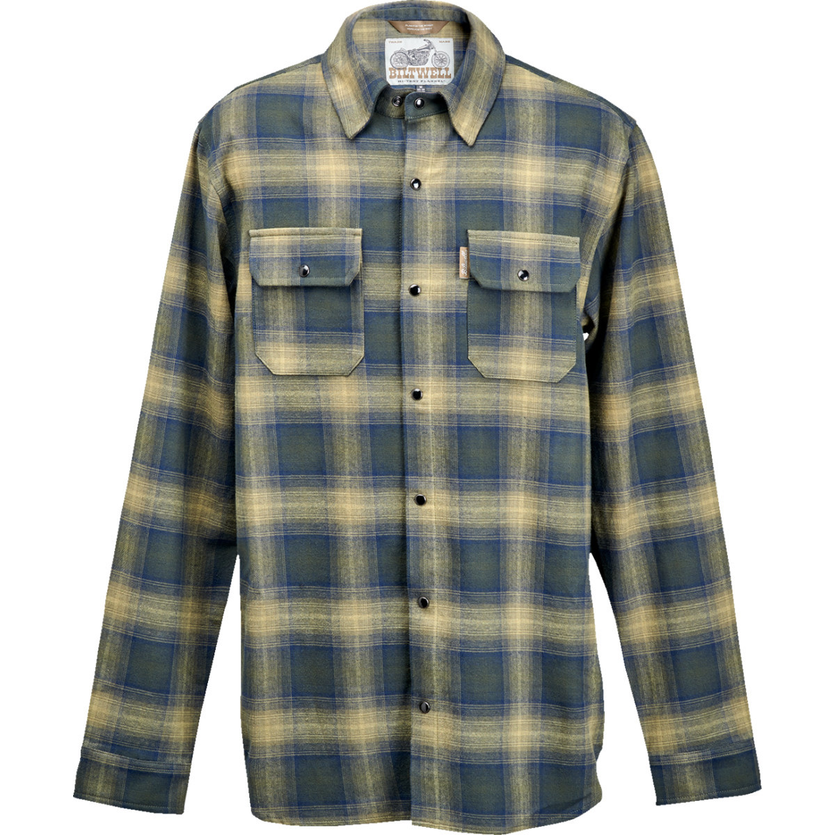 Biltwell #8128-126-003 - HI Test Flannel Shirt - Moss - Medium