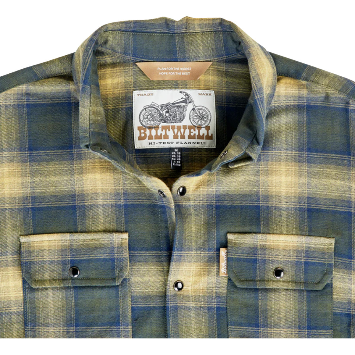 Biltwell #8128-126-003 - HI Test Flannel Shirt - Moss - Medium