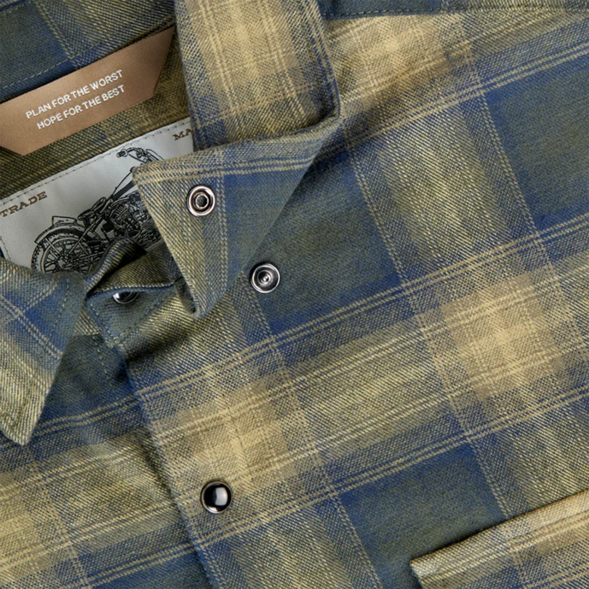 Biltwell #8128-126-007 - HI Test Flannel Shirt - Moss - 3XL