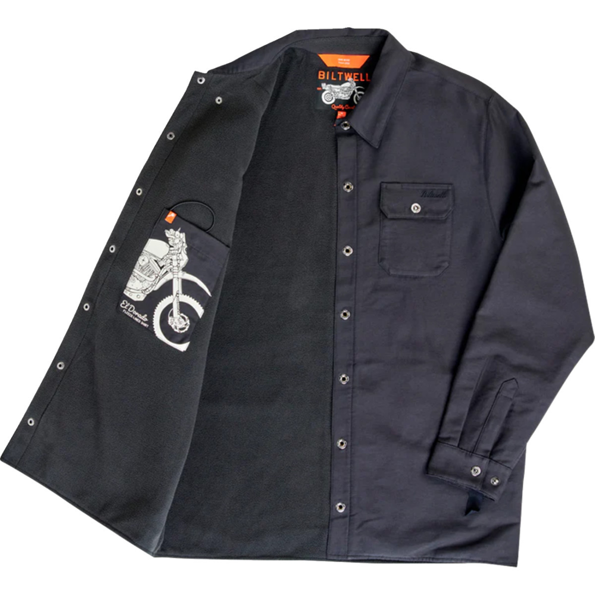 Biltwell #8129-121-003 - El Dorado Shirtjack - Black - Medium