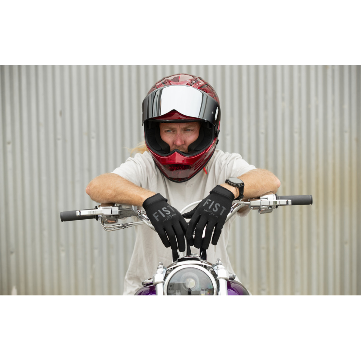 Fist Handwear #FHB001XS - Moto Hybrid Leather Gloves - Black - XS