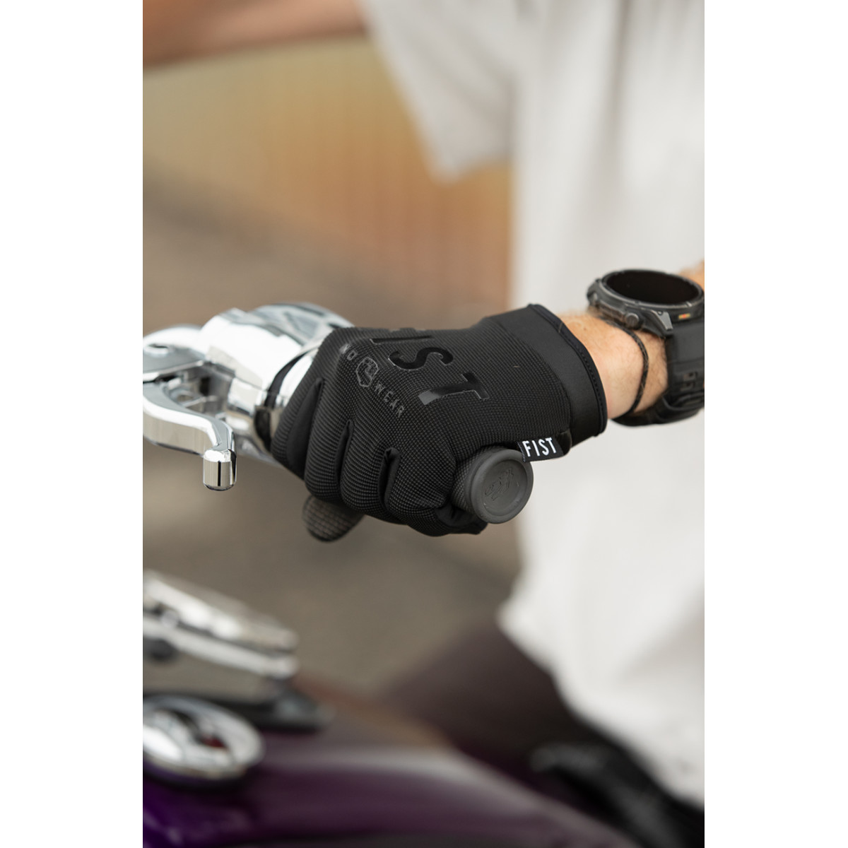 Fist Handwear #FHB001XXL - Moto Hybrid Leather Gloves - Black - 2XL