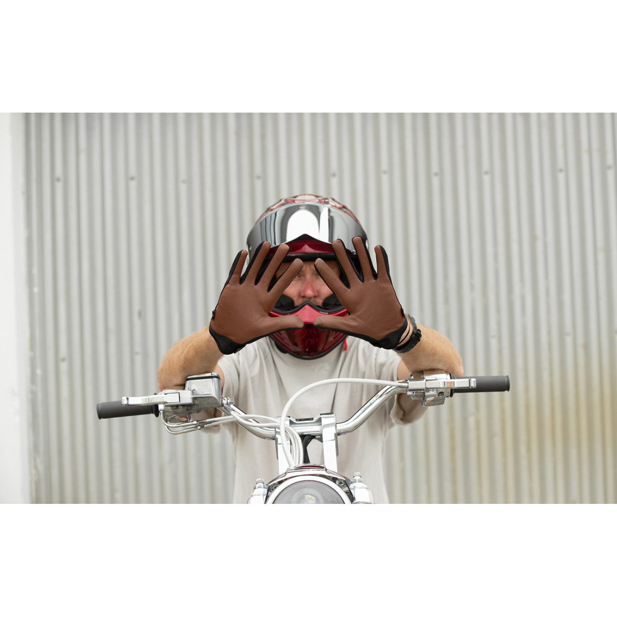 Fist Handwear #FHB002XXL - Moto Hybrid Leather Gloves - Tan - 2XL