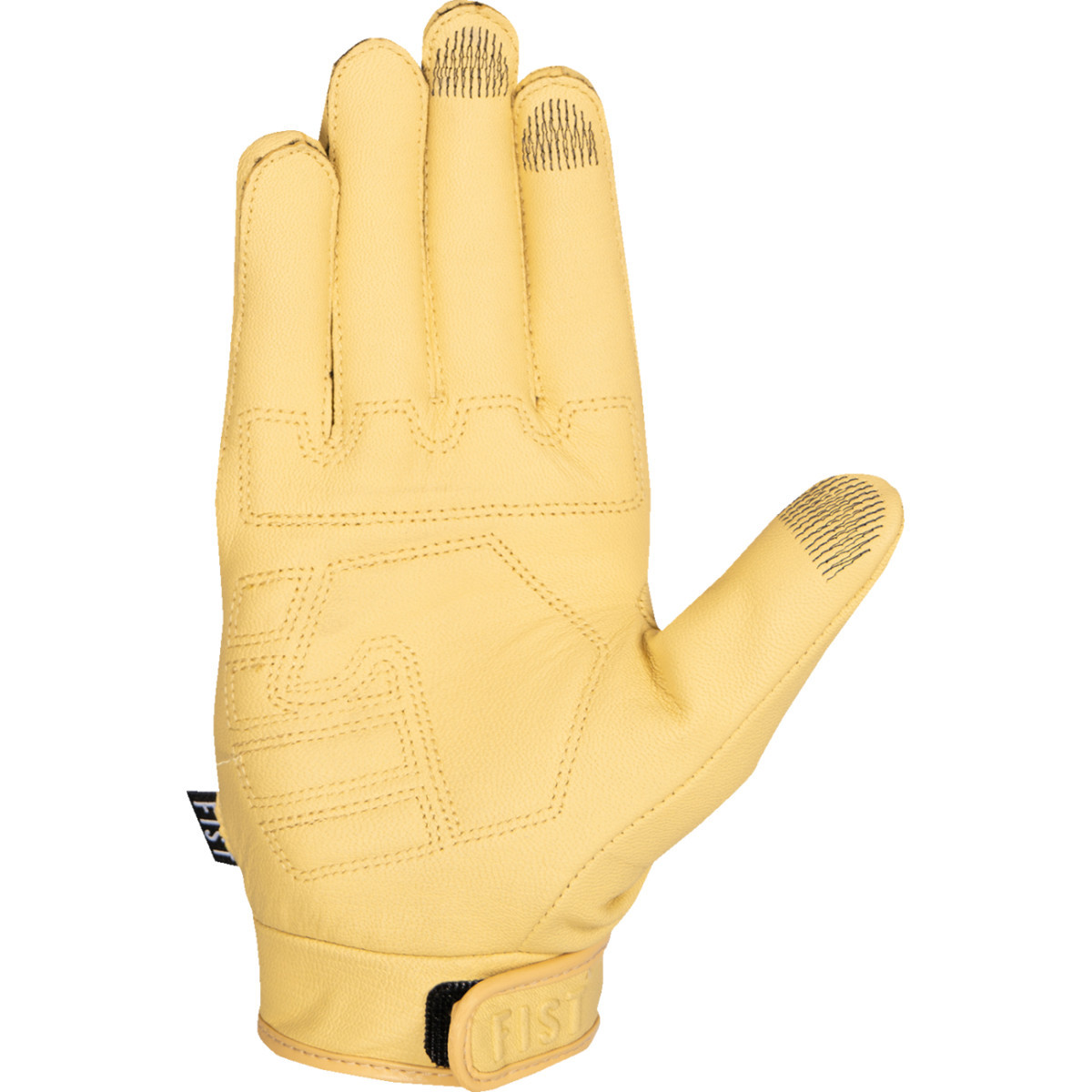 Fist Handwear #F-GRW-01324-2XL - Road Warrior Leather Gloves - Yellow - 2XL