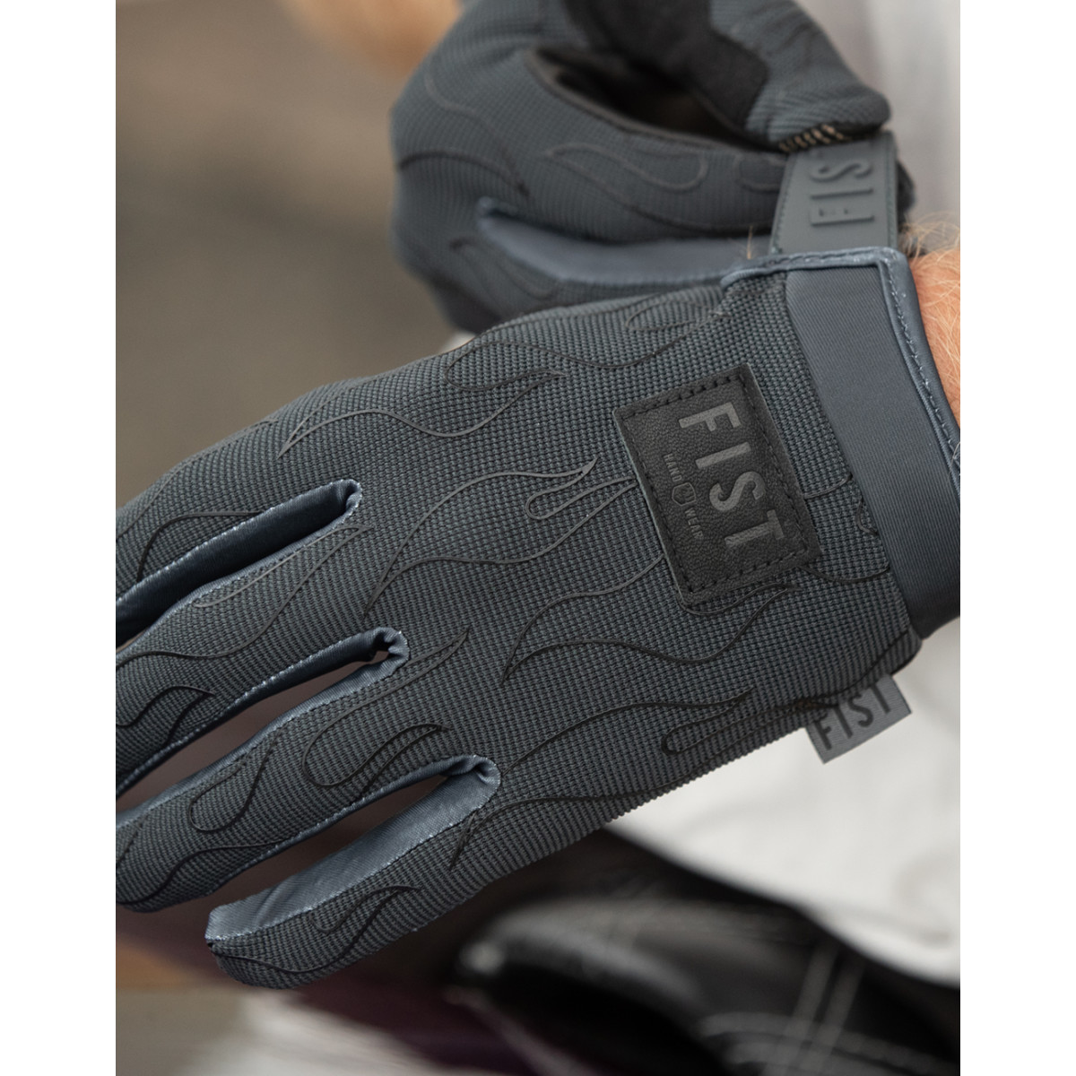Fist Handwear #F-GMH-01530-XL - Moto Hybrid Phantom Flame Gloves - XL