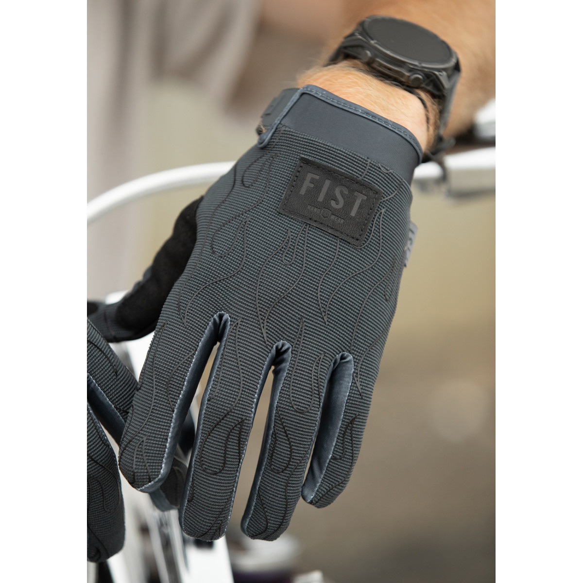 Fist Handwear #F-GMH-01530-2XL - Moto Hybrid Phantom Flame Gloves - 2XL