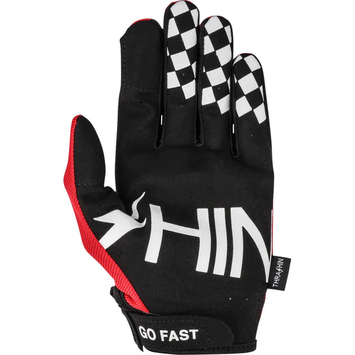 Thrashin Supply CO. #SV1-18-09 - Go Fast Stealth Gloves - Red - Medium