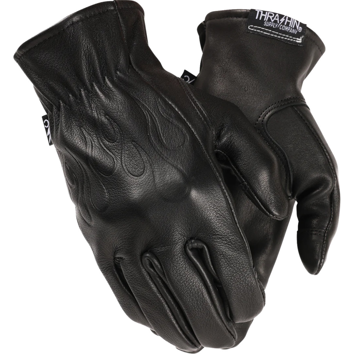 Thrashin Supply CO. #TRG-01-09 - Roper Leather Gloves - Black - Medium
