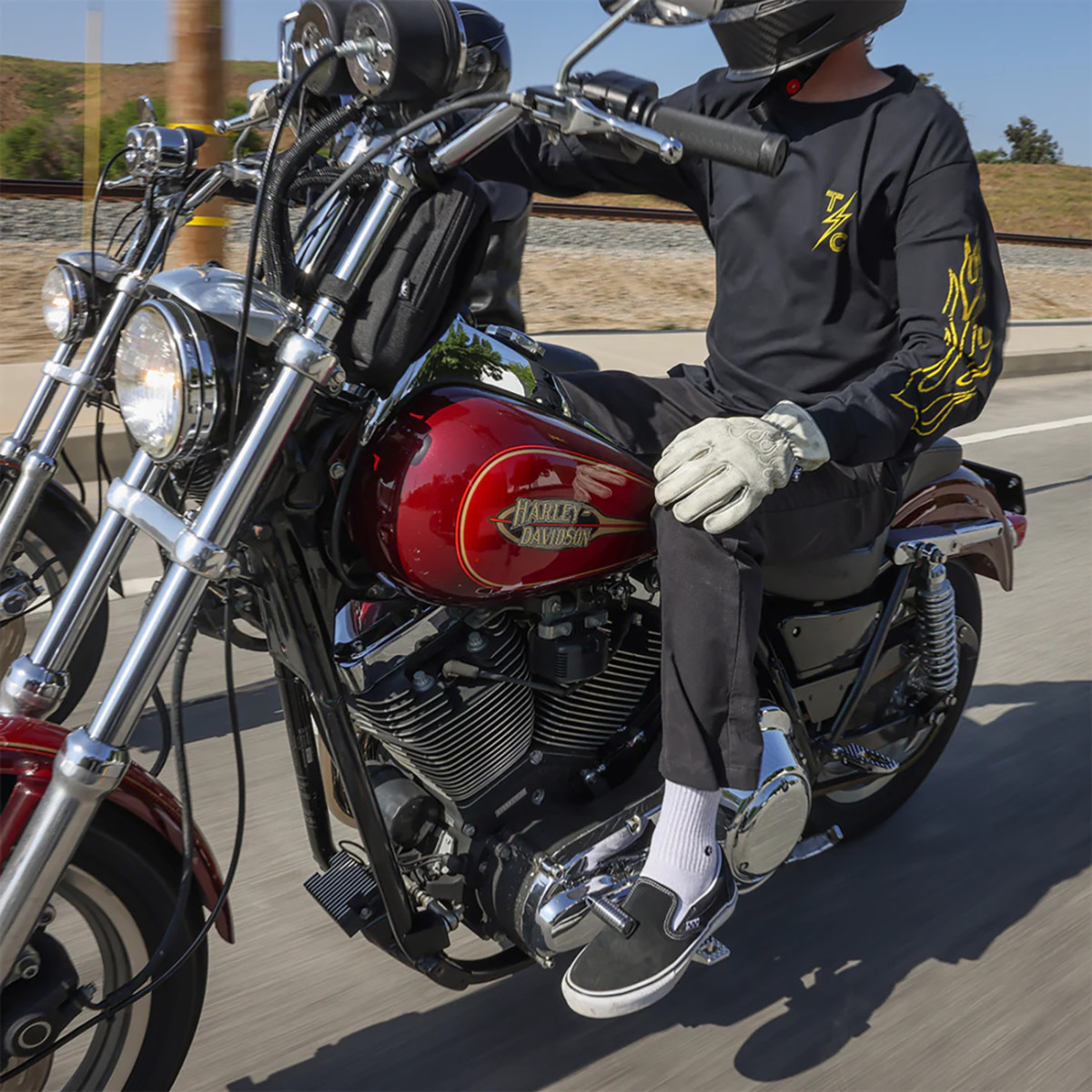Thrashin Supply CO. #TRG-00-10 - Roper Leather Gloves - Bone White - Large