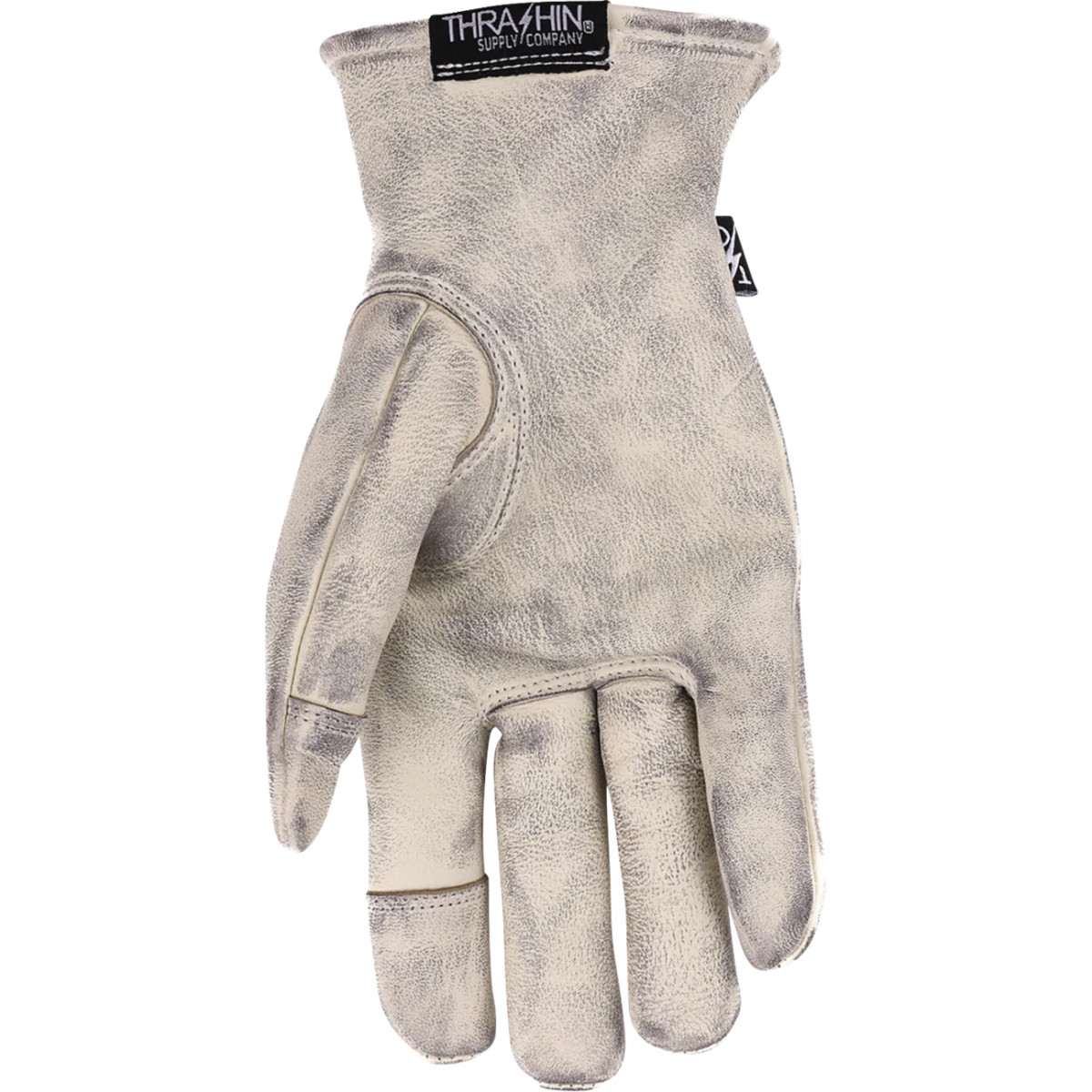 Thrashin Supply CO. #TRG-00-11 - Roper Leather Gloves - Bone White - XL