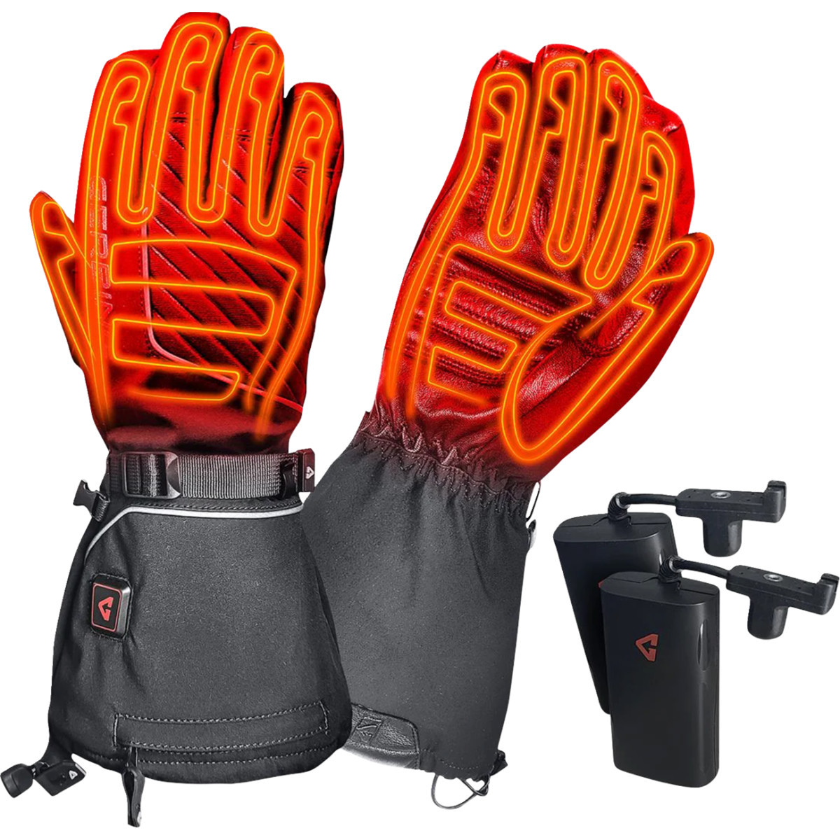 Gerbing Heated Clothing #GER-AFGV-7V-W-M - Women's 7 V Atlas Ultra-Flex Battery Heated Gloves - Black - Medium