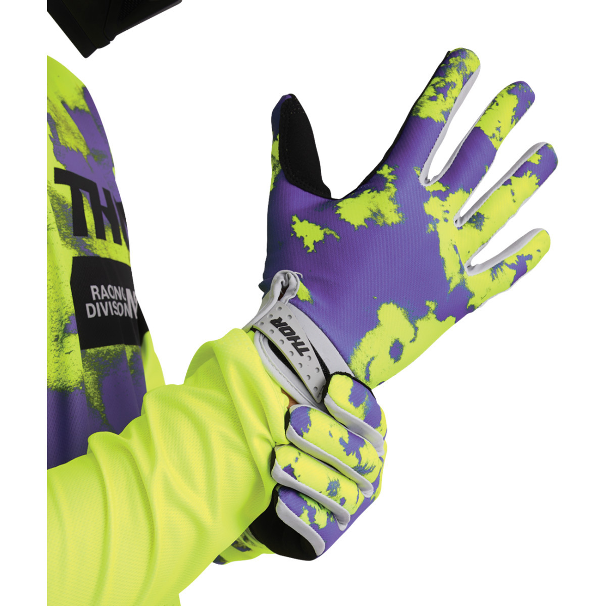 Thor - Launchmode Bleach Gloves - Gray/Acid - 2XL