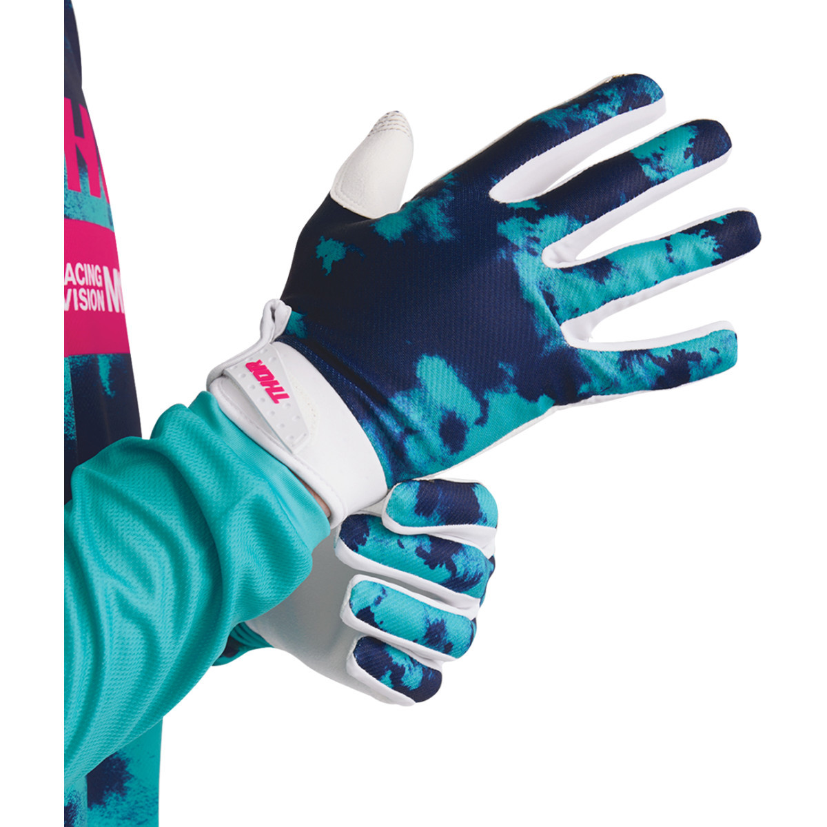 Thor - Launchmode Bleach Gloves - White/Aqua - XL