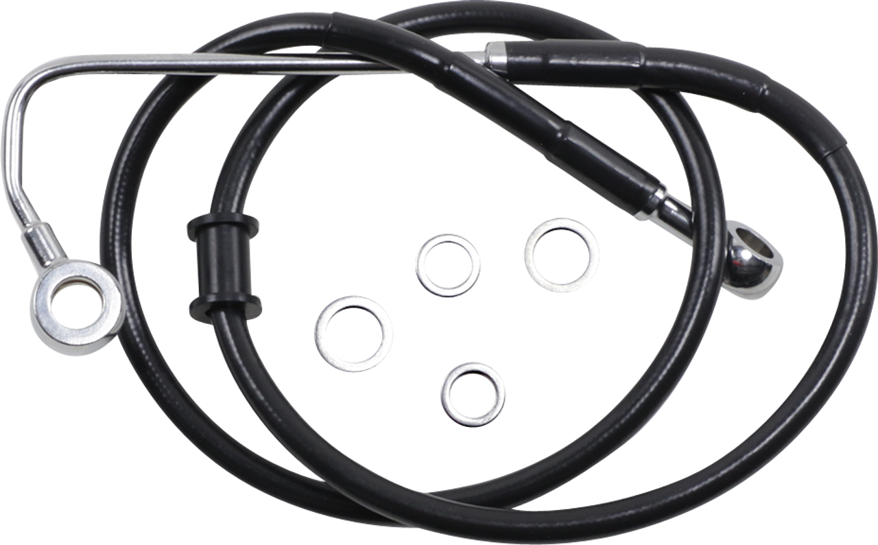 Brake Line - +2" - Black - 15-17 Softail