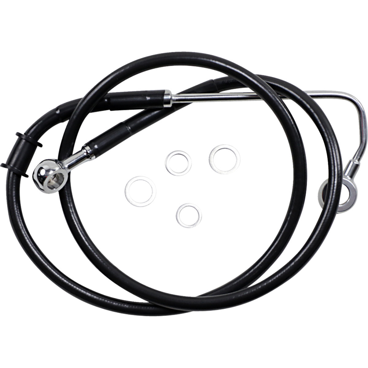 Drag Specialties - Brake Line - +6" - Black - '15-'17 Softail