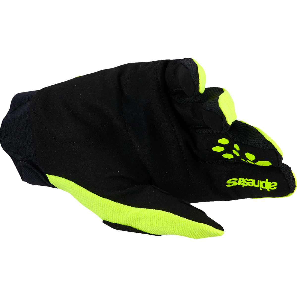 Alpinestars #3560426-551-2X - Full Bore V2 Gloves - Fluo Yellow/Black - 2XL