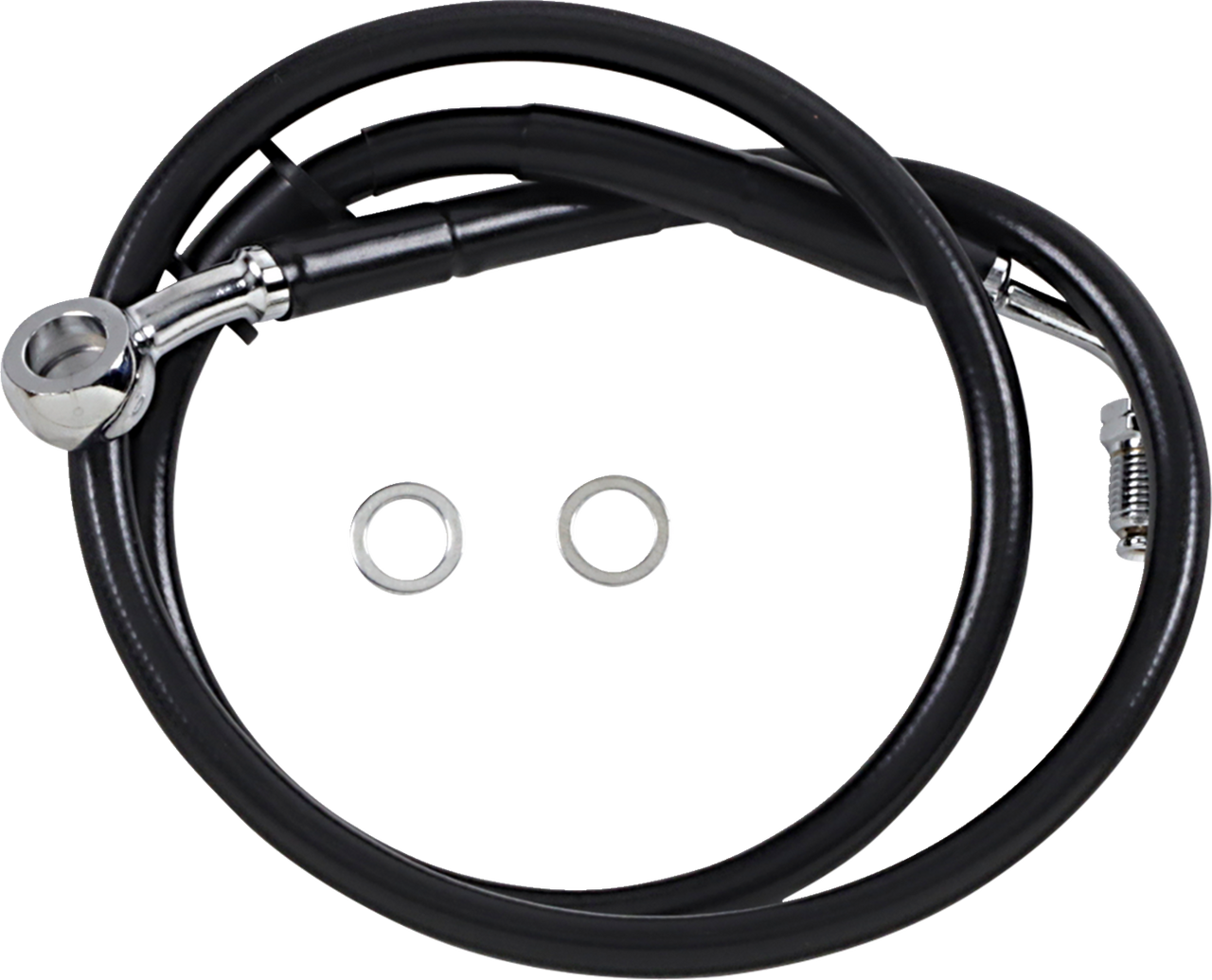 Brake Line - +6" - Black - 18-20 Softail