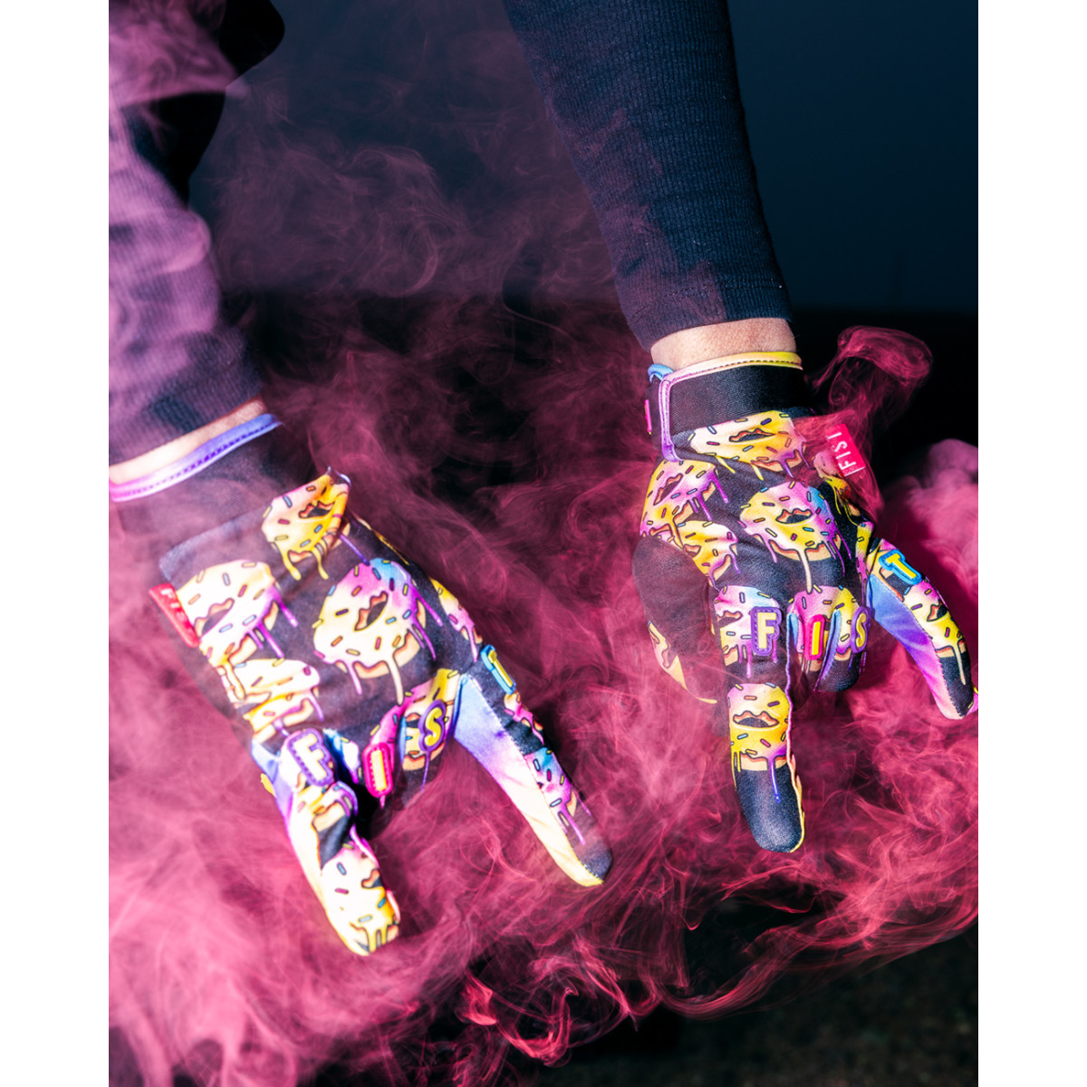 Fist Handwear #F-GS-01520-XS - Strapped Caroline Buchanan Red Label Sprinkle Fades Gloves - XS