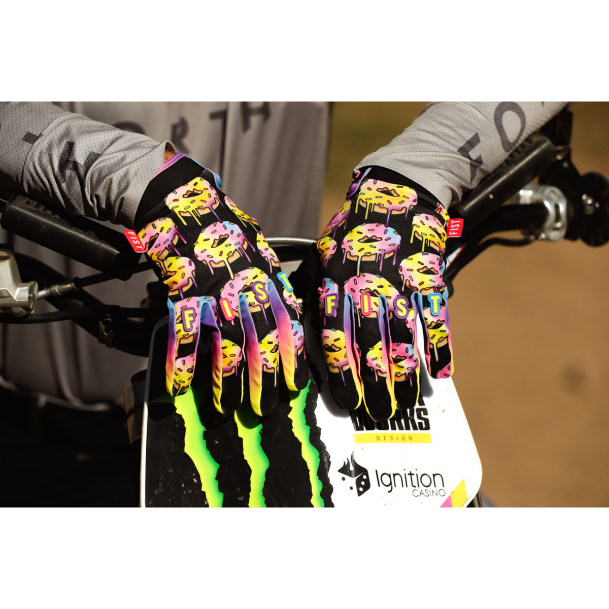 Fist Handwear #F-GS-01520-2XL - Strapped Caroline Buchanan Red Label Sprinkle Fades Gloves - 2XL